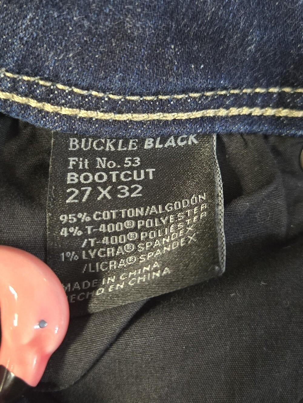 Buckle Black Bootcut Dark Blue Jean Low Rise Size 27 X 32 Fit No. 53 - Picture 11 of 12